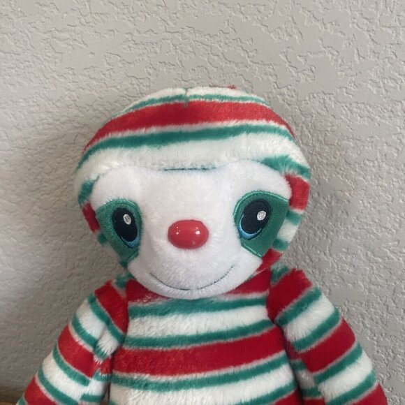 BUILD-A-BEAR 18" Peppermint Twist Striped Sloth Soft Plush Toy Christmas Festive - Picture 5 of 10